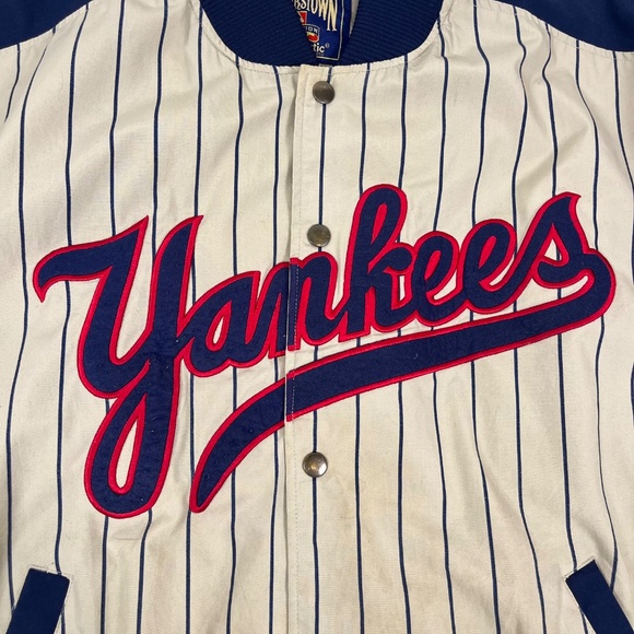 Vintage Majestic Yankees Cooperstown Collection Stripe World Series Jacket - Picture 7 of 8